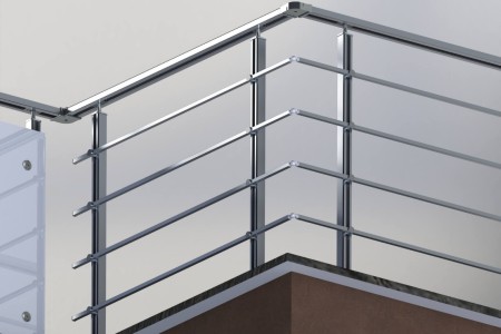 Alüminyum Kare Kesit Çıtalı Korkuluk